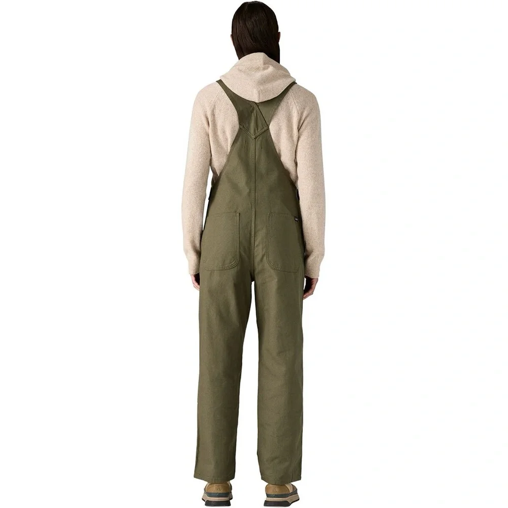 Patagonia Women's Point Reyes Canvas Overalls Basin Green Size Small - Picture 2 of 15